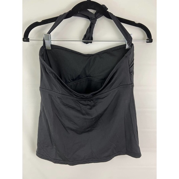 Bisou Bisou Black Halter Top by Michelle Bohbot Swimwear Size Medium Beach - Picture 2 of 4